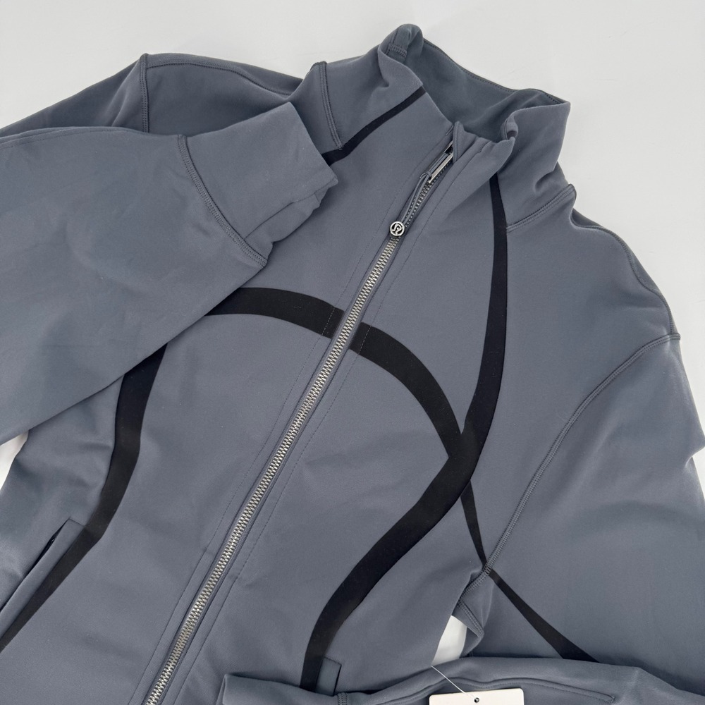 Lululemon Define Corsetry Jacket Luon Coal Gray Black Flocked LW3JJMS Size 4 NEW